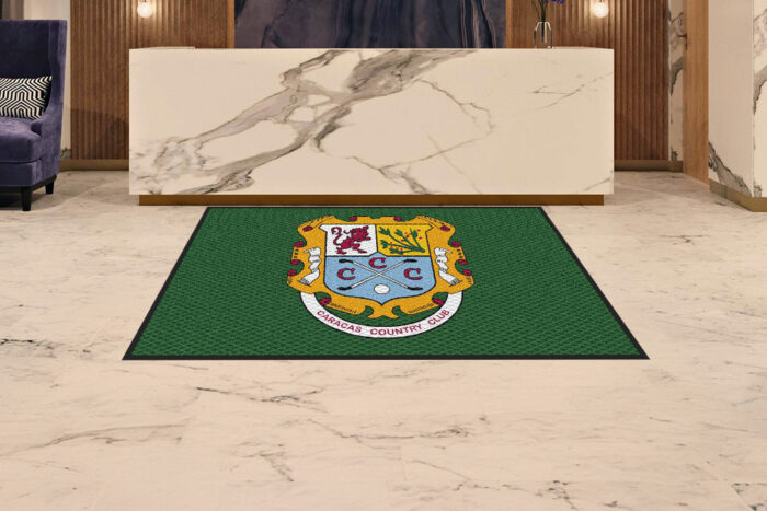 My Logo Mat | BerberPrint All Weather Logo Mat Indoor Caracas Country Club Front Desk