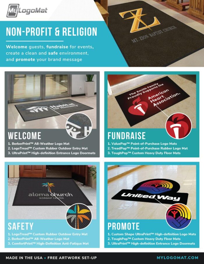 Welcoming With Purpose: Custom Logo Mats For Religious And Non-Profit Organizations 13 Nonprofit Logo Mats